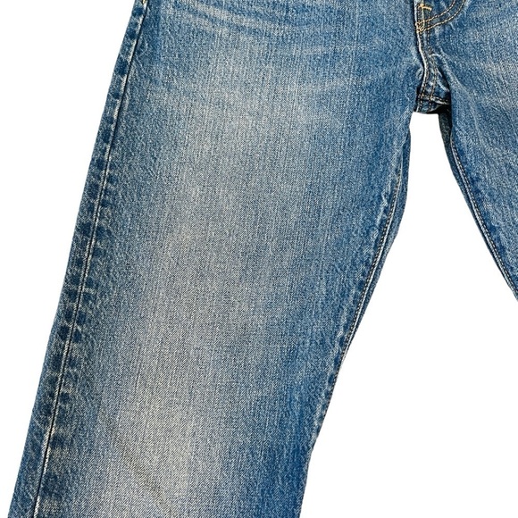 Levi 501 Button Fly Mid Rise Straight Jeans. Blue Whisker Size 25 #803 - Picture 7 of 10